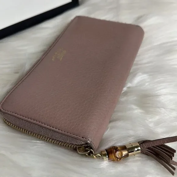 💯Authentic Gucci Zipped Leather Long Wallet🍀 - Picture 7 of 14
